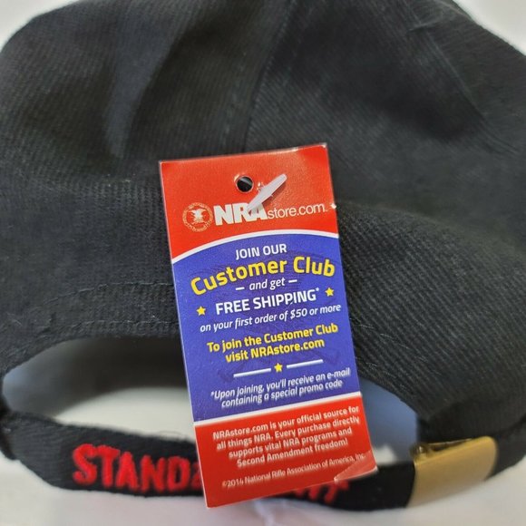 NRA National Rifle Association Stand and Fight Strapback Hat Cap NWT Firearms - Picture 9 of 9